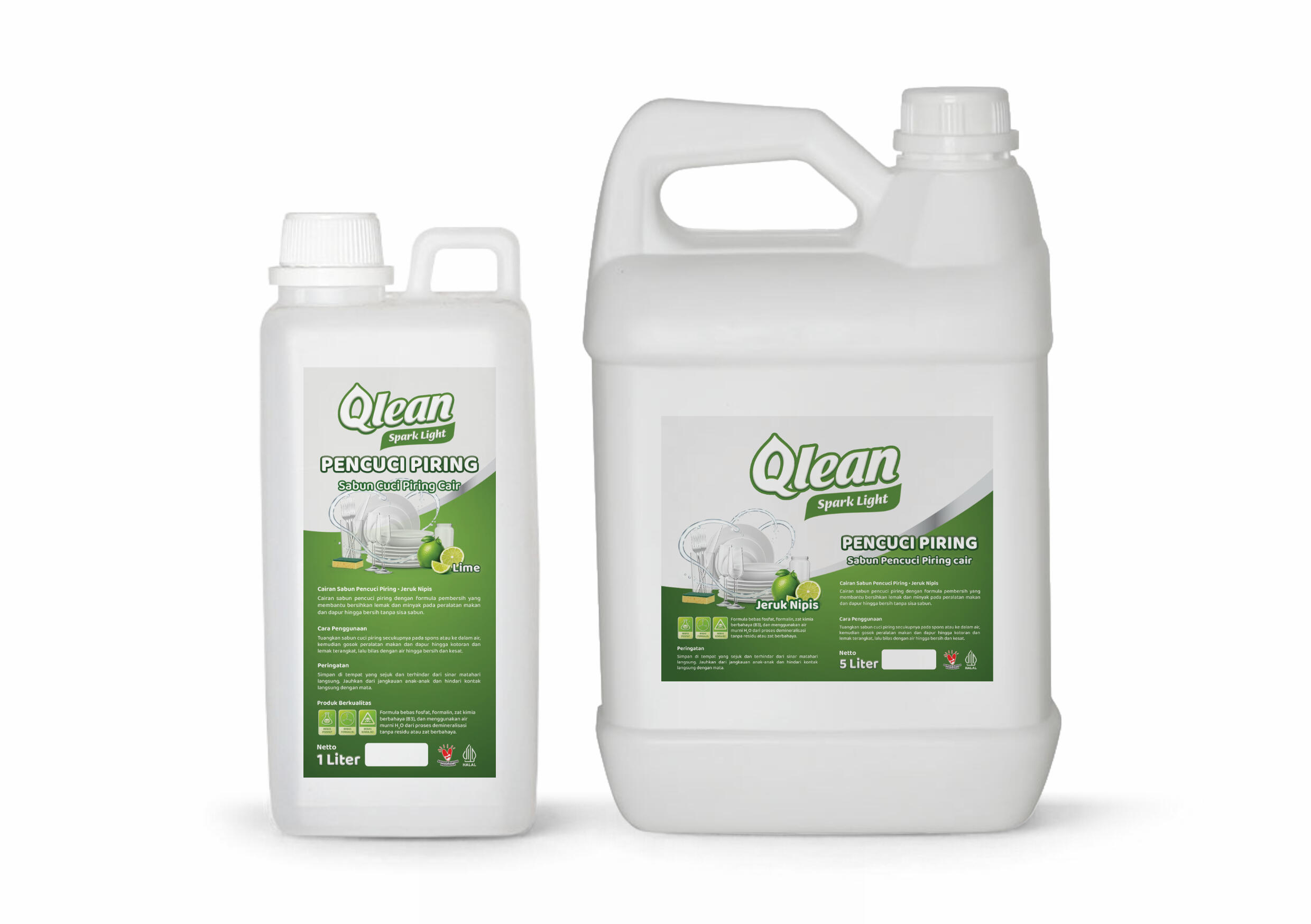 Qlean Spark Light Sabun cuci piring Spark Light Qlean Care kemasan jerigen untuk kebutuhan rumah tangga dan industri Batam