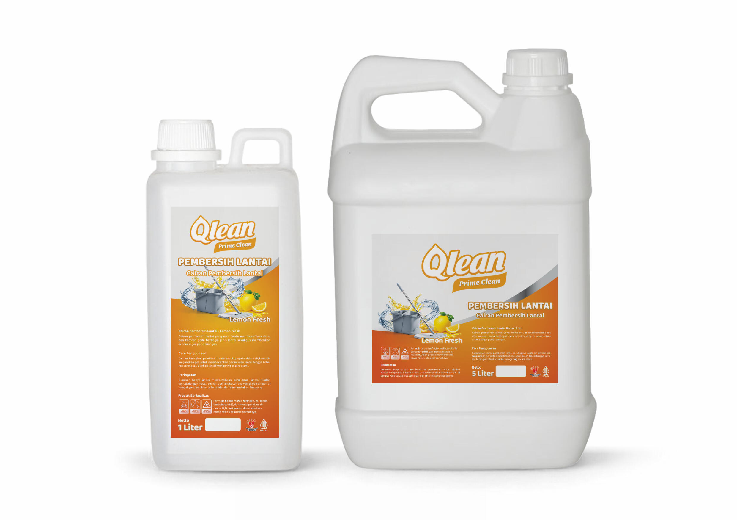 Qlean Prime Clean Cairan pembersih lantai Prime Clean Qlean Care kemasan jerigen untuk kebutuhan rumah tangga dan industri Batam